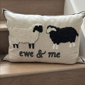 Ewe & Me Sheep Decorative Pillow